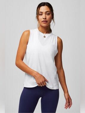 Fabletics Lilac Muscle T-Shirt Tank Top Medium Oversized